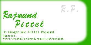 rajmund pittel business card